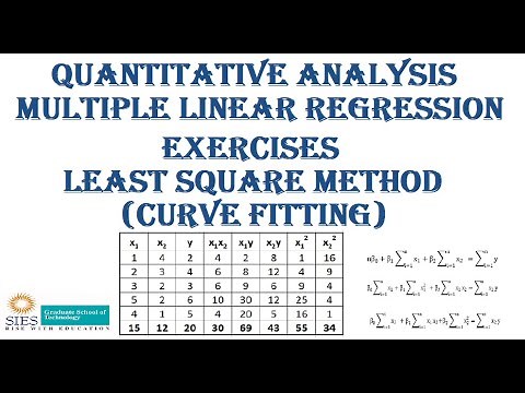 Multiple Linear Regression by Least Square Method (Least Square (Normal Equations Curve Fitting))