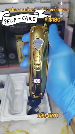 Surker Hair liner/ Shaver $180 long battery life rechargeable voltage display professional hair clipper whatsapp 383-3611 #selfcare #menaccsesories #menclothing #shaver