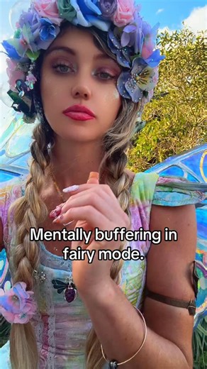 Mentally buffering in fairy mode… because healing isn’t instant, growth isn’t linear, and becoming your truest self takes patience, tenderness, and a little magic. learning that slow growth is still sacred, and soft hearts still change the world.✨🌿 Flower crown by @eleve_couture_ballet #fairy #fairycore #fantasy #inspiration #fairies | opalthefairy