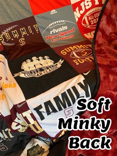 Memory T-shirt Blanket, Custom Photos and Handwriting Options, Tshirt Quilt, Baby Clothes or Adult Button up Tee Shirt, Soft Minky Back - Etsy