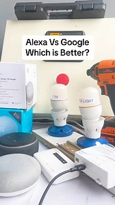 I did this video 3yrs ago explaining the difference between Alexa and Google… I think I should do it again… just comment which one you think is better. #alexa #electrician #smarthome #googlehome | Ielect Power and Engineering Services