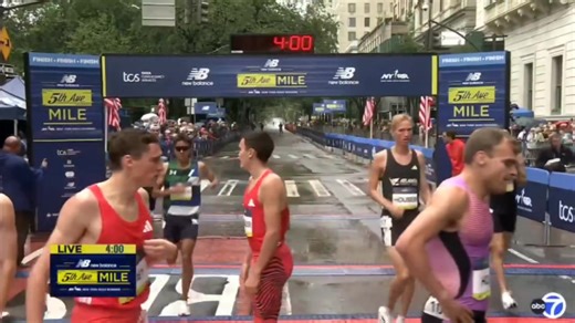 63K views · 643 reactions | ️ Fifth Avenue Mile (Finish)  8/9/2025  5th Avenue Mile  Nick Griggs - 4th ⏱️ 3:49 | Irish Track and Field TV | Facebook