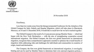 Pacte sur la migration: même pour l'ONU, le texte est 'non-contraignant' - RTBF Actus