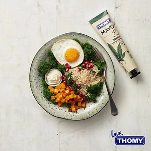 19K views · 146 reactions | Du ❤️ gutes Essen, hast aber keine ⌛ zu kochen? Unsere Quick&Tasty-Rezepte mit feiner Hanföl-Mayo sind deine Rettung: super fein im Geschmack und im Handumdrehen zubereitet.  Probier’s aus! | THOMY Switzerland | Facebook