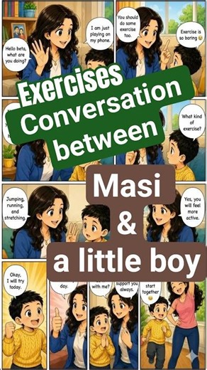 Exercise Conversation 🙊🙉🙈 Masi and a little boy #englishgrammar