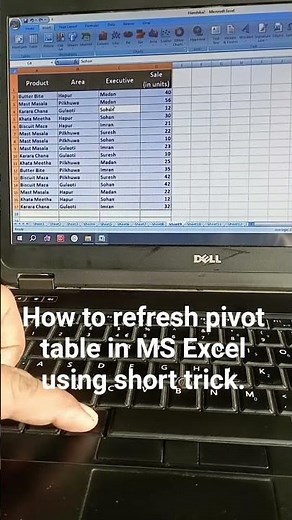 How to refresh pivot table in MS Excel using short trick.#Computer #refresh #shorts