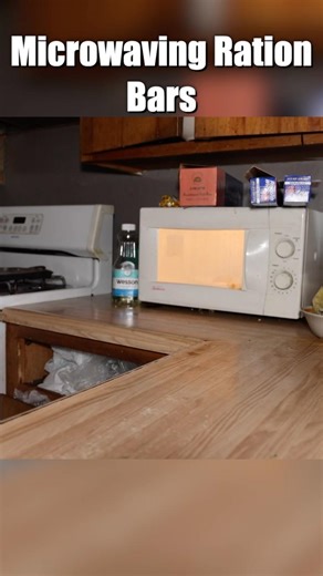 Microwaving Ration Bars! #Shorts