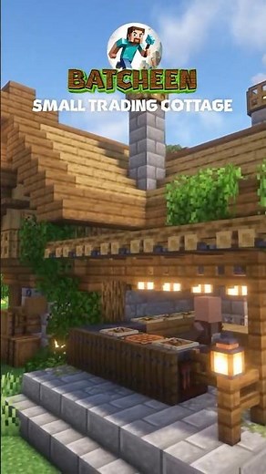 Build a Small Trading Cottage in Minecraft 🏡 #Shorts