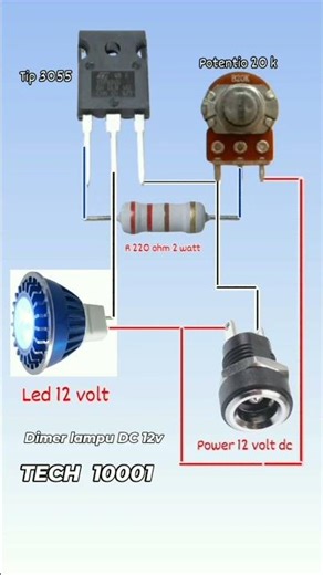 diy 12 volt lamp dimmer #youtubeshorts #electronics #diy #viral #assembly #indo