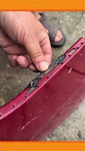 Gluing Car Body Parts by Heating the Surface for Strong Adhesion #automotive #repair