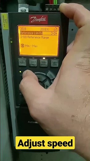 How to adjust speed of VLT danfoss #short #VLT #reels #instrumentation #PLC