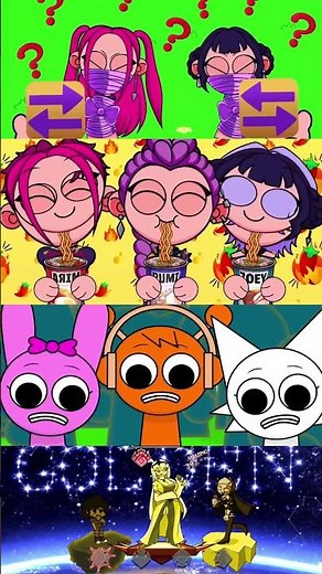 FNF Golden But Sprunki all Phase Mix Blob Opera – KPop Demon Hunters #fnf #golden #blobopera