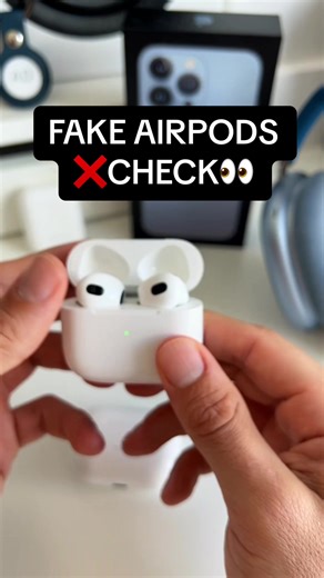 How to Spot Fake AirPods!! So besides checking for the “Important Message” in Settings and the Serial Number of the left and right AirPod (combination of numbers and letters), also have a look at:⁣ ⁣ 1. Packaging & Build Quality⁣ ⁣ Genuine Apple products are known for their attention to detail. The packaging of your AirPods should be high-quality, with accurate and sharp print. Misspellings, blurry text, or incorrect logos are definite red flags.⁣ ⁣ 2. Hardware Serial Number Verification⁣ ⁣ Ever