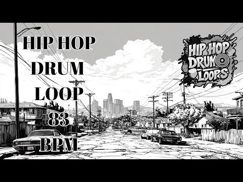 83 BPM Hip Hop Drum Backing Track | Heavy Kick Rhythm