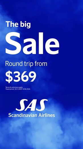 SAS big sale is here with great deals to Scandinavia, and the rest of Europe. | SAS - Scandinavian Airlines