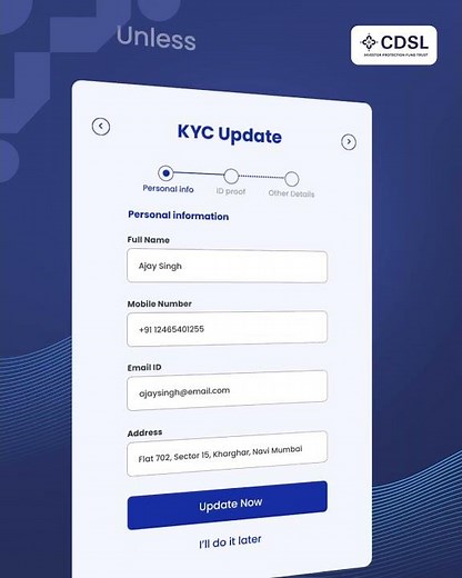 Keep your KYC Up-to-date | CDSL IPF