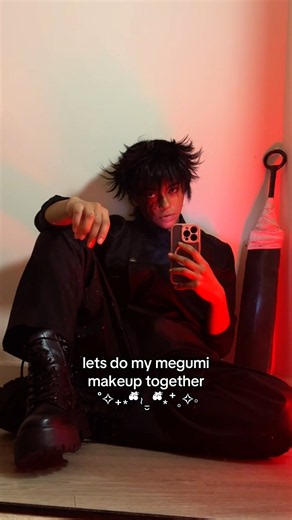 makeup time for gumi 🐺✨ #anime #megumi #cosplay #makeup #transition #jjk #jujutsukaisen #transition