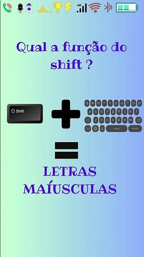 O que é a tecla Shift e para que serve? Informática básica para iniciantes #informática #tecnologia