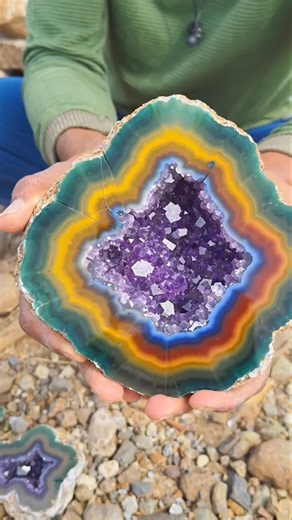 OMG 😱 Shocking Multi-Color Amethyst Crystal Geode Found Inside Massive Rock 💎 | Diamond Hunter