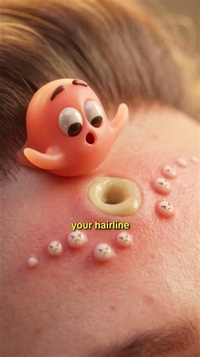your hair gel is clogging that whole line and three things just fixed it #acne #skintok