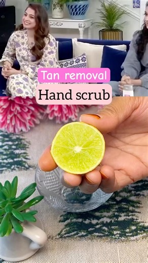DIY Hand Scrub for Soft Skin | Instant Hand Glow! ✨ Lemon & Sugar Hack | Dark Hands to Glowi #shorts