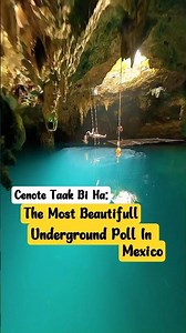 Cenote Taak Bi Ha: The Most Beautiful Natural Pool In Mexico... 🌊#underground#beatutiful#pool