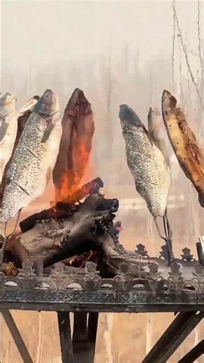 Watch This Hand‑Spun Grill Rotate Fish Automatically