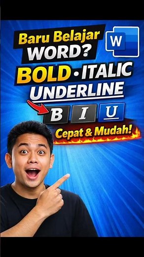Baru Belajar Word? Ini Cara Bold, Italic, dan Underline dengan Cepat! 🔥 #microsoftword #tutorial