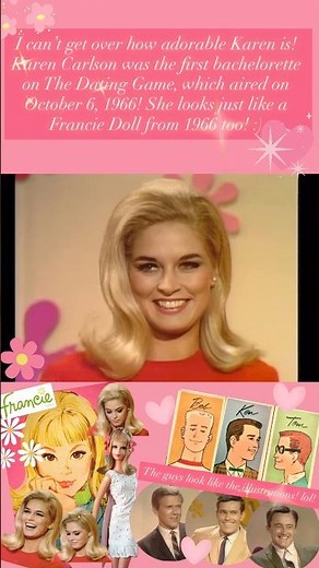 Karen Carlson on The Dating Game! (1966) - First episode! ✨👩🏼💅🏼🌸💗🎀✨