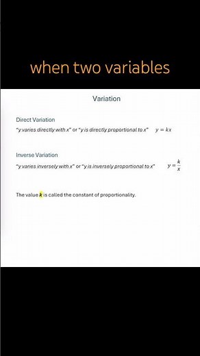 Direct and Inverse Variation