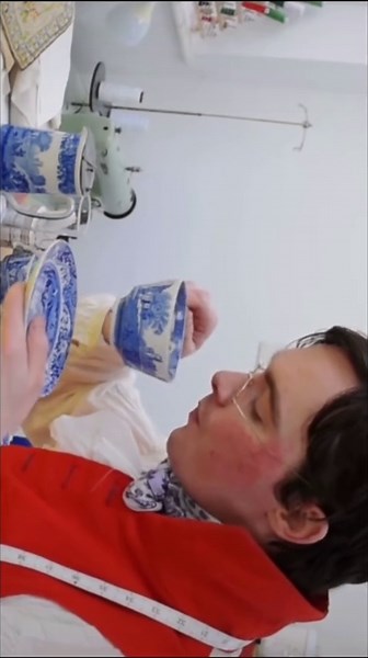 Tailoring ASMR, making a waistcoat to auction for Charity, check out the full video on YouTube #asmr #sewingtiktok #fashion #historicalfashion #tailor #tailoring #ukraine