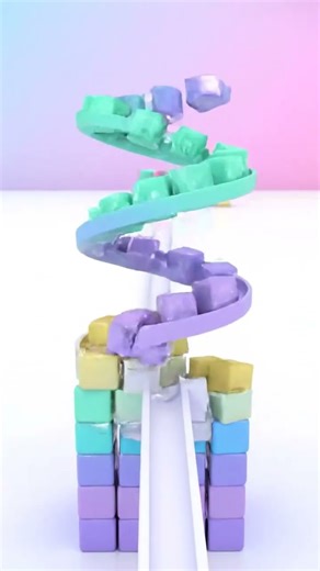 Most Satisfying Cube Domino Fall Ever! 😍