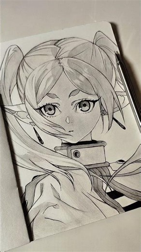 Turning a Simple Sketch Into Frieren. #frieren