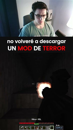No volveré a instalar un mod de terror en Minecraft 😨 #minecraft #minecraftterror
