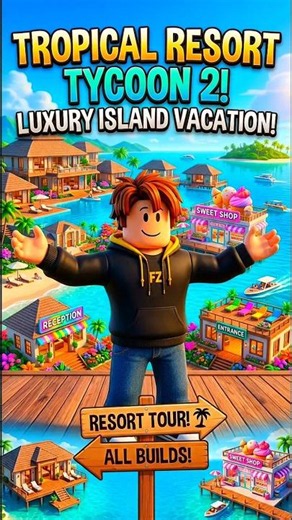 I Built My Dream Tropical Resort! 🏝️ #shorts
