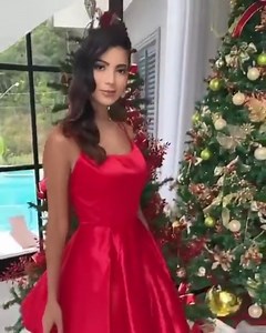 Watch Short Satin Puffy Homecoming Dresses WIth Pockets on Amazon Live