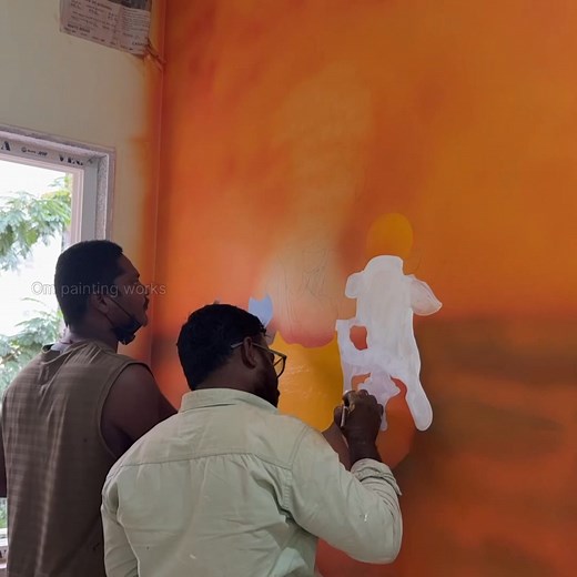 195K views · 3.3K reactions | Little krishna wall, Art design making | Om painting works | Facebook