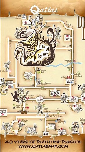 Fighting Fantasy - Deathtrap Dungeon Map