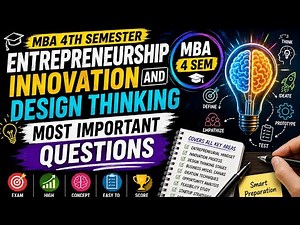 MBA 4th Semester | Entrepreneurship, Innovation and Design Thinking | Most Important Questions