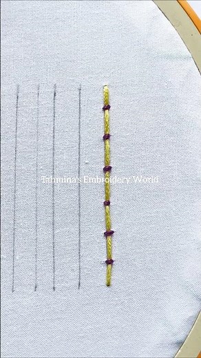 Simple Couching stitch #embroidery #stitch #couchingstitch