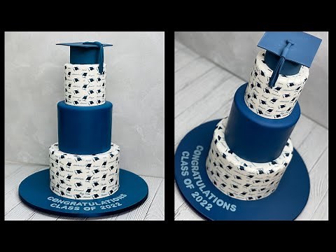3 Tiered Graduation Cake