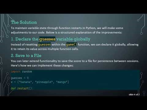 Mastering Python: Save Data Through Function Restarts Like a Pro!