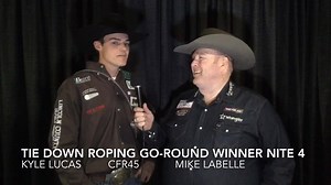 1.9K views · 27 reactions | Rodeo runs in his blood and tonight he takes home that shiny go-round buckle in tie down Roping! Congrats Kyle Lucas! CFR Red Deer. Mike Labelle | Pro Rodeo Canada - CPRA | Facebook