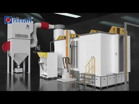 Cyclone powder coating booth