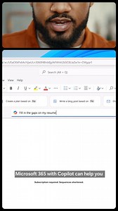 Microsoft 365 with Copilot helps you refine and customize a stand-out resume in Word for your next big career move. | Microsoft 365