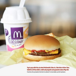 Enjoy this deal until December 31. Get a Cheeseburger or McFlurry...