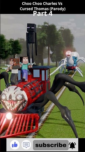 Part 4-Choo Choo Charles Vs Cursed Thomas-Minecraft Animation(Parody) #choochoocharlesandthomas