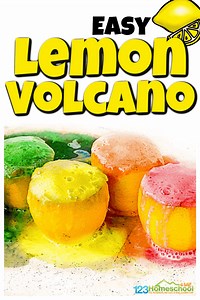 🍋 Simple, Amazing Lemon Volcano Science Experiment for Kids https://www.123homeschool4me.com/amazing-lemon-volcano-science-activity_57/ | 123 Homeschool 4 Me