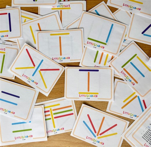 Popsicle Stick Activity Cards With Shapes and Patterns. Children Aged 3 to 7 Can Build With Popsicle Sticks. Printable Educational Learning and Play. - Etsy Australia