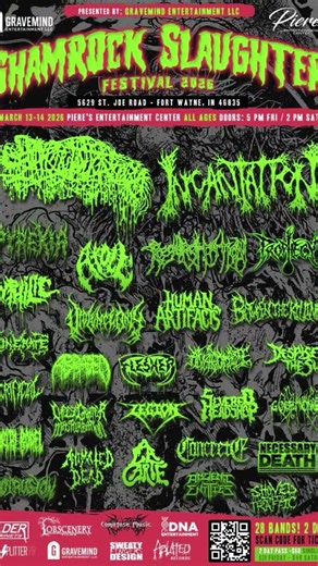 Festival Alert! 2-Days, 28 bands, March13th-14th 2026 at Pierre's in Ft. Wayne Indiana! $60!